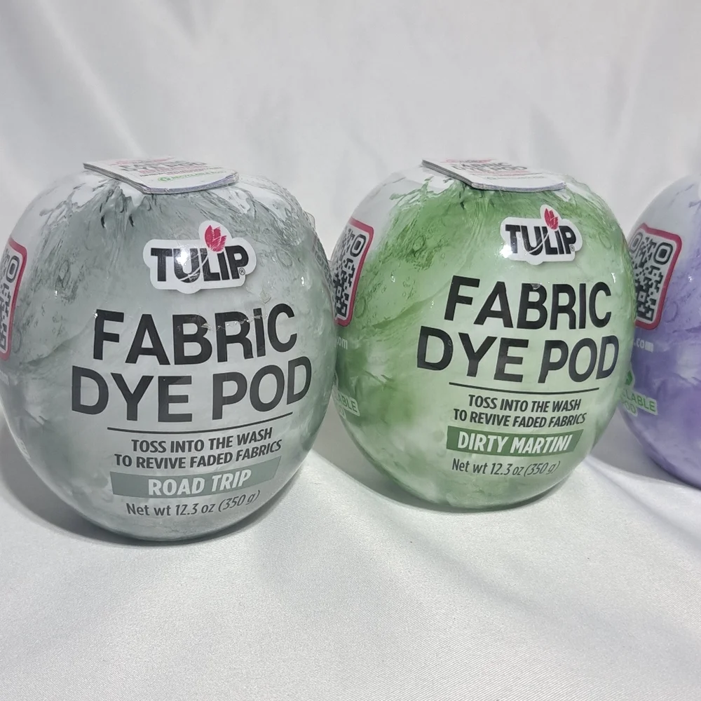 NEW Tulip Fabric Dye Pods Lot Of‎ 4 Gray Green Purple Orange Washing Machine Use